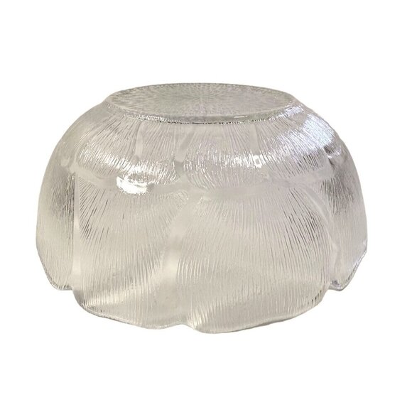 Arcoroc Clear Glass Bowl With 9" Fleur Design Elegant Floral Pattern Serving Dis - Picture 7 of 7